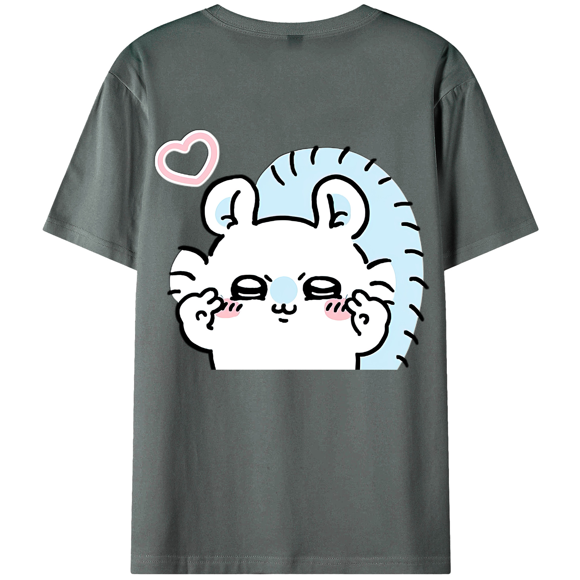 （画像用） ちいかわ モモンガ Chii-kawa Momonga 綿100％半袖Tシャツ（背面プリント）